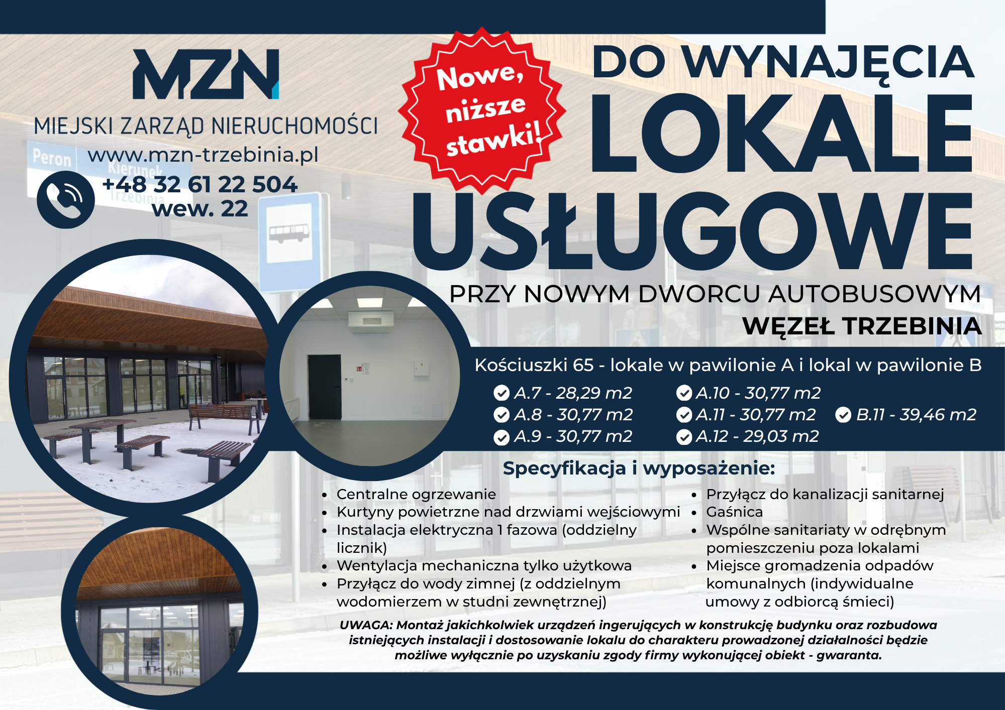 Węzeł Trzebinia – trzecie przetargi na lokale użytkowe